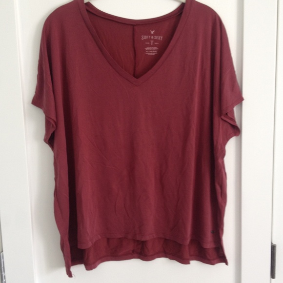 Red V-Neck Top